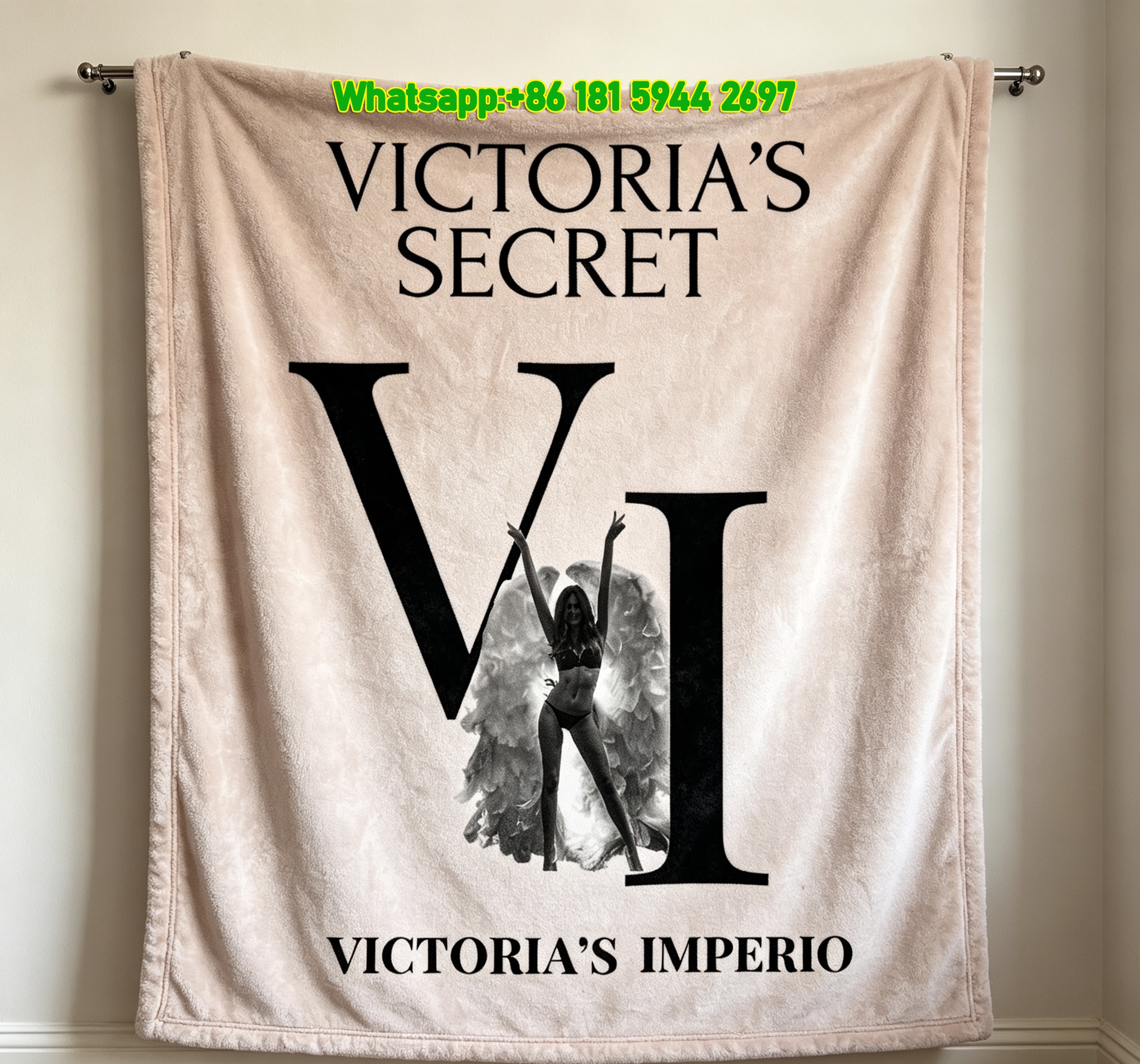 Victoria's Secret Angel Flannel Throw Blanket VS Sofa Blanket V246